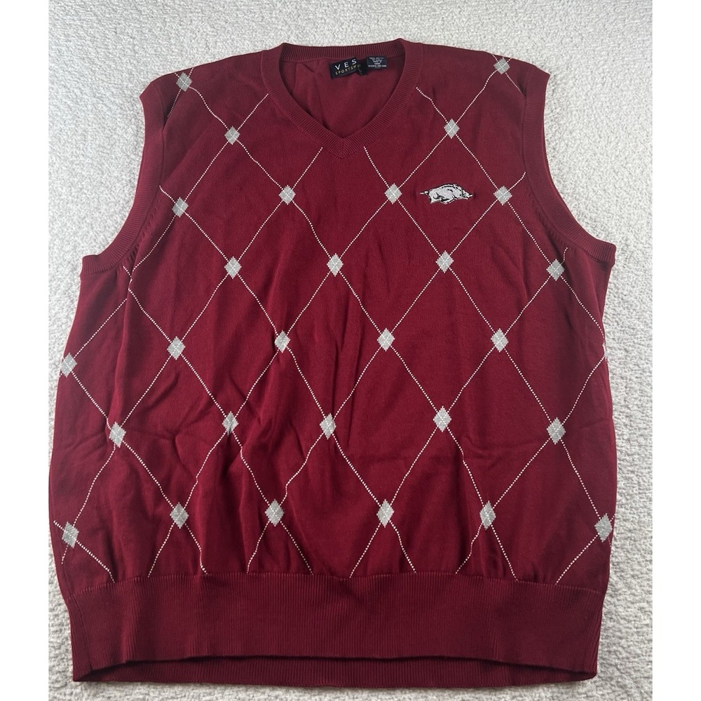 University Of Arkansas Sweater Vest VESI Sportswear Size XXL‎